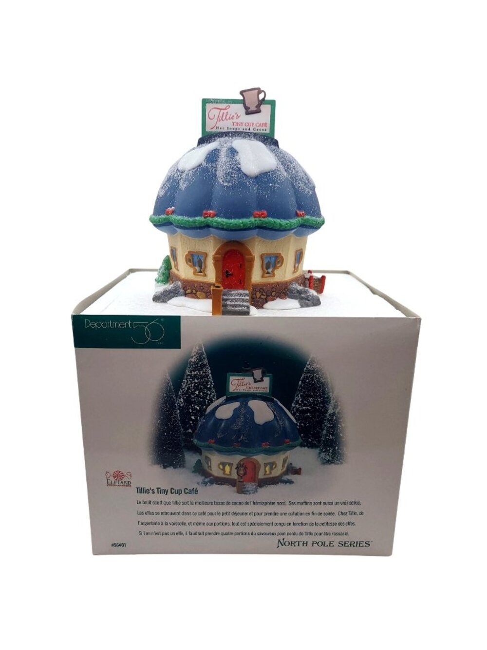 Department 56 Tillies Tiny Cup Café Elfland North Pole Series 56401 Christmas